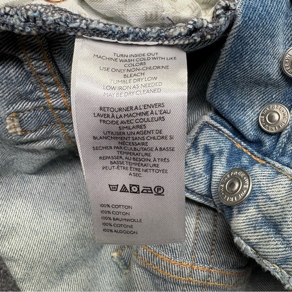 We The Free People Jeans Womens 26 Blue Deep Trance Dropped Boyfriend Baggy - Picture 5 of 13